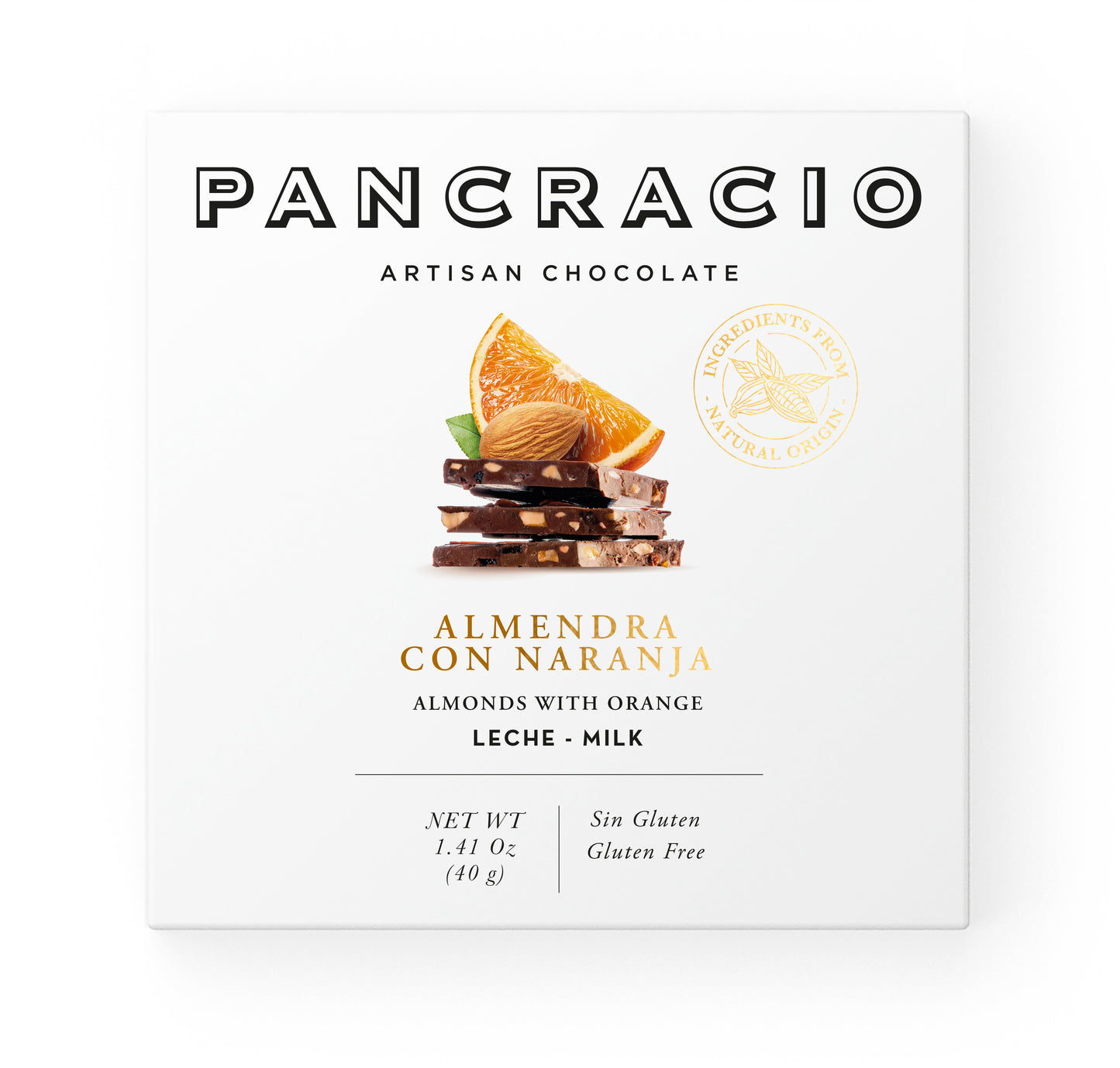 Pancracio | Chocolade | Melk | Amandel en Sinaasappel