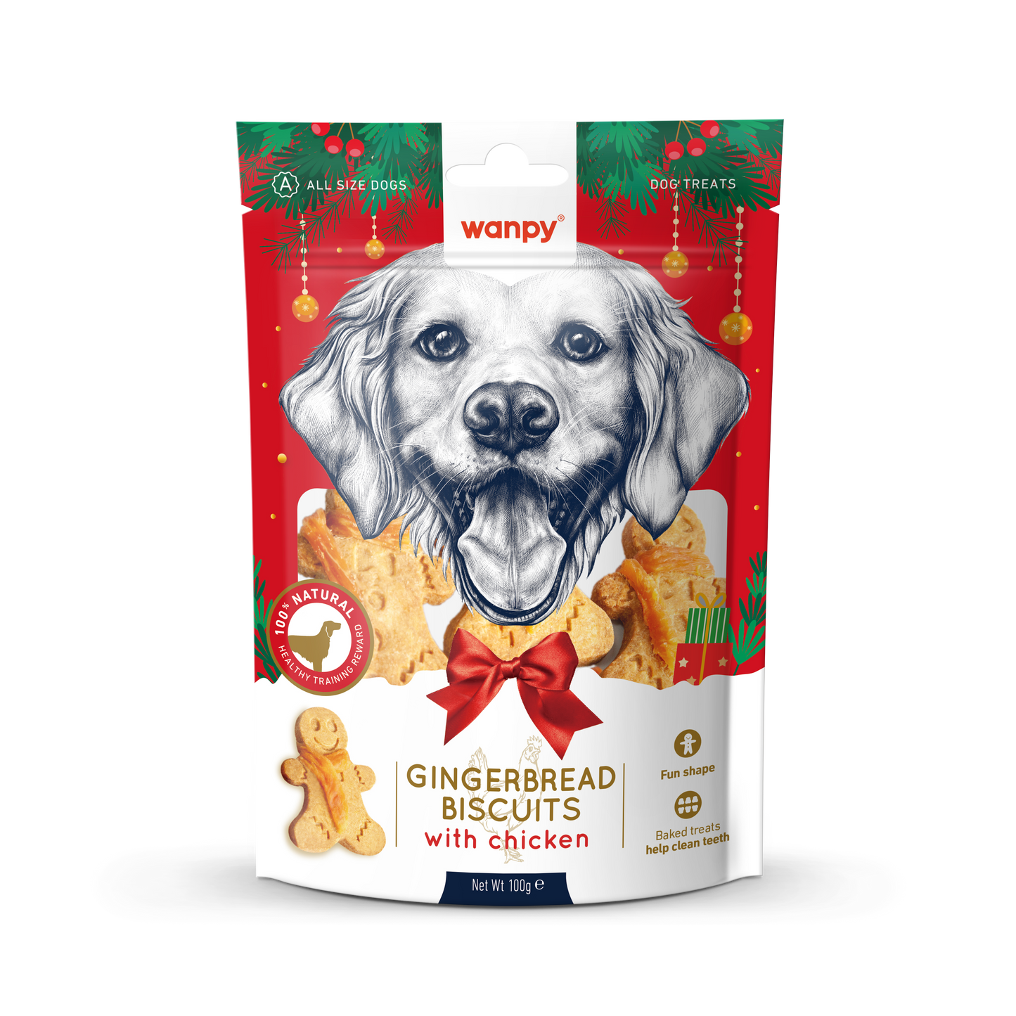 Kerstkoekjes - Gingerbread Biscuits - voor honden - Wanpy