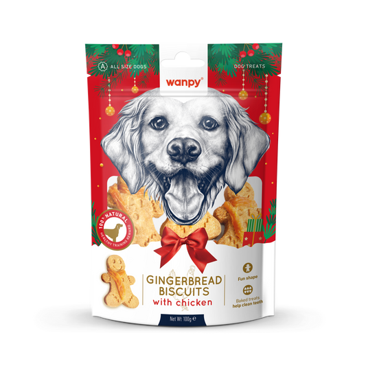 Kerstkoekjes - Gingerbread Biscuits - voor honden - Wanpy