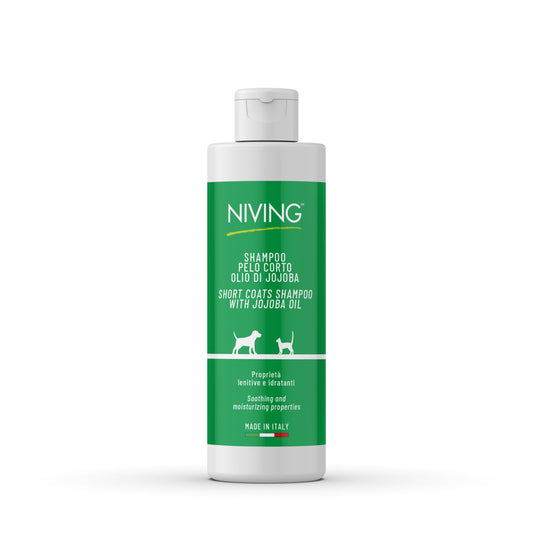 Niving | Hondenshampoo & Kattenshampoo | 250 ML | Korte vacht | Met Jojoba Olie