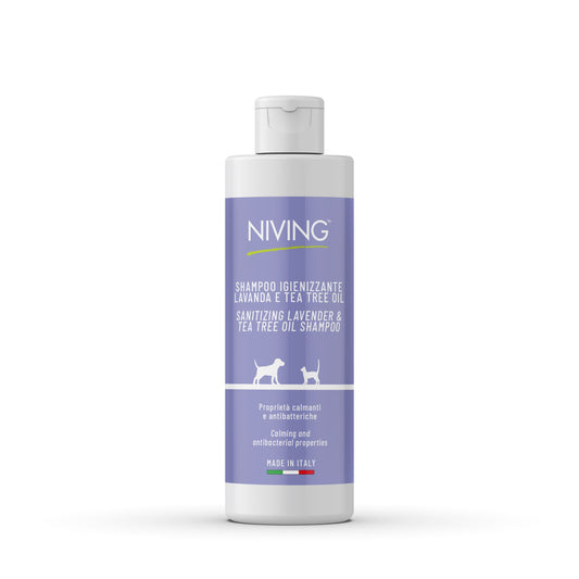 Niving | Hondenshampoo & Kattenshampoo | 250 ML | Kalmerend en Anti-bacterieel| Met Lavendel en Tea tree olie