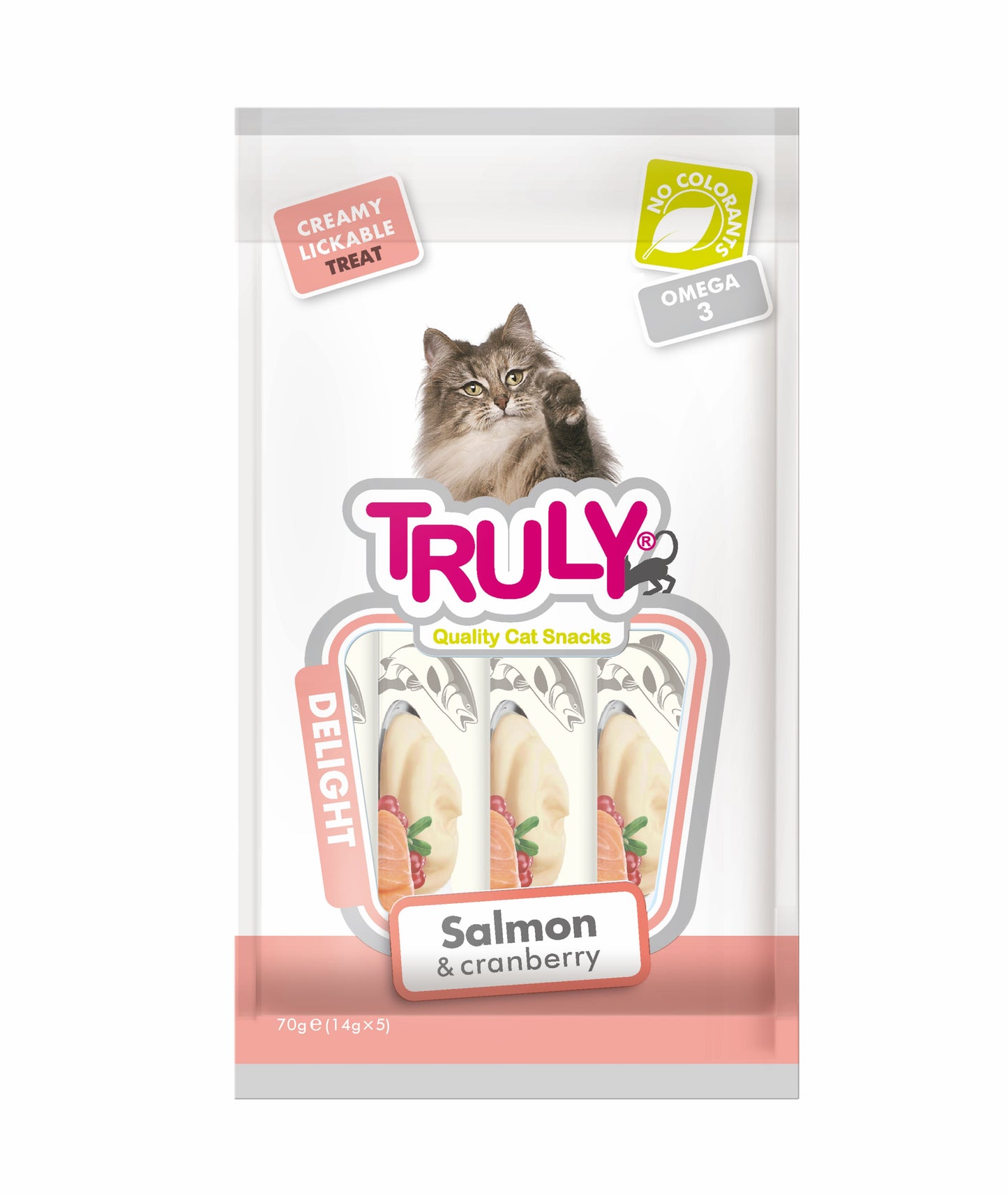 Kattensnack Salmon & Cranberry Creamy Lickable | Truly