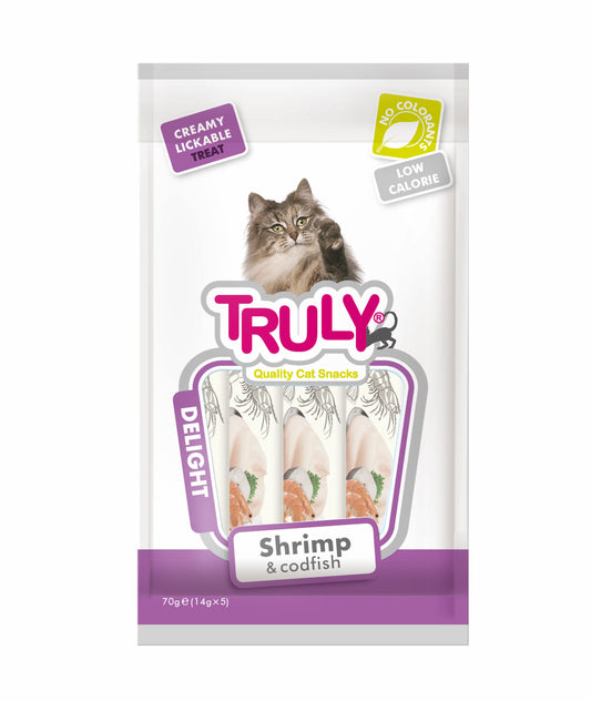 Kattensnack Shrimp & Codfish Creamy Lickable | Truly