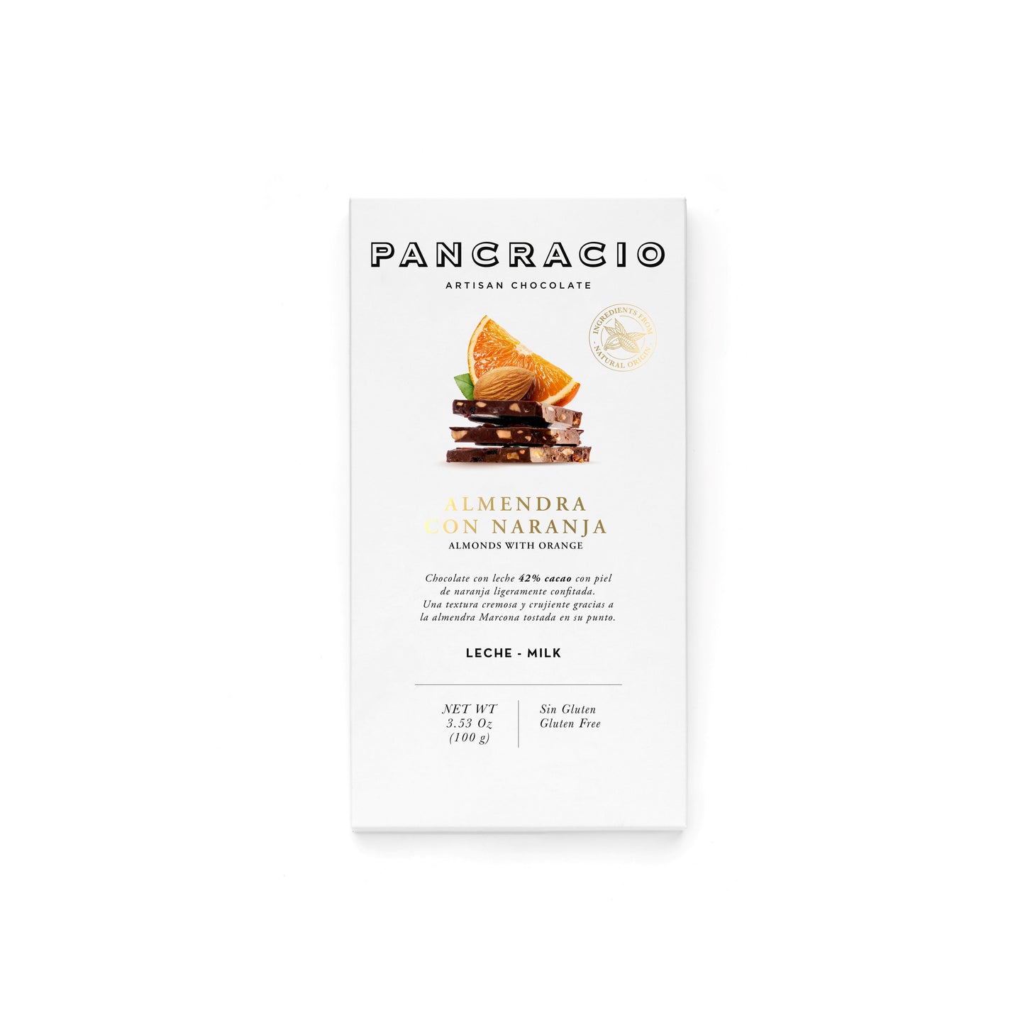 Pancracio | Chocolade | Melk | Amandel en Sinaasappel