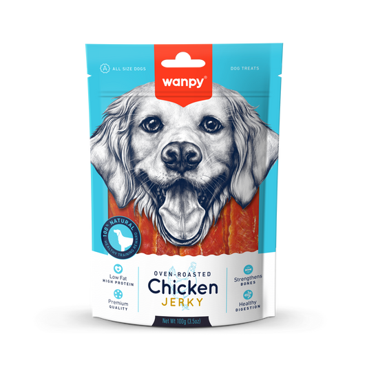 Hondensnack Oven Roasted Chicken Jerky | Wanpy