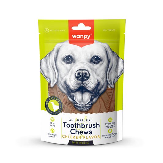 Hondensnack All Natural Toothbrush Chews Chicken Flavor | Wanpy