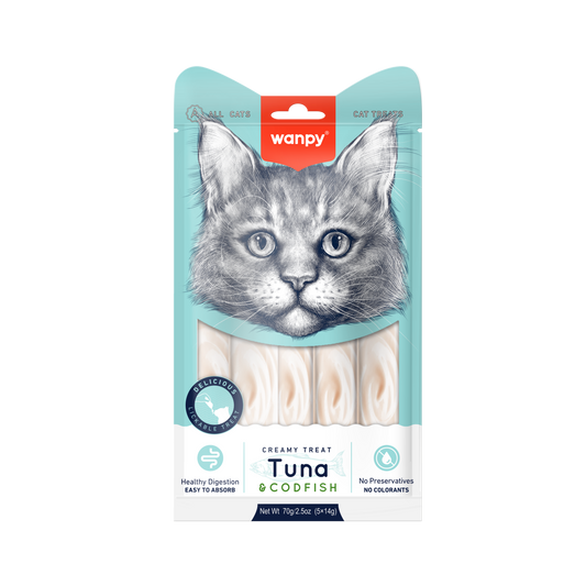 Kattensnack Creamy Treat Tuna & Codfish | Wanpy