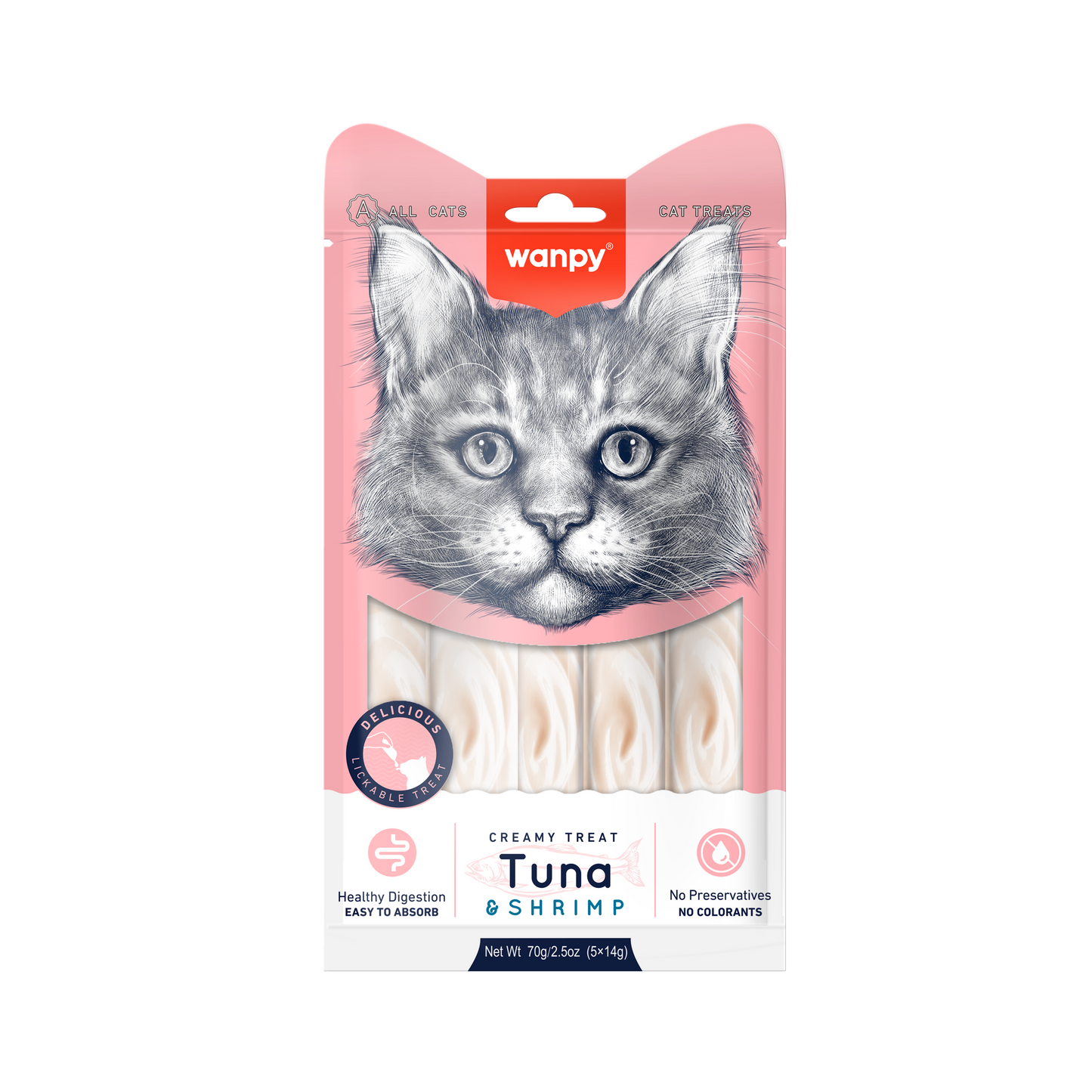 Kattensnack Creamy Treat Tuna & Shrimp | Wanpy