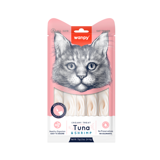 Kattensnack Creamy Treat Tuna & Shrimp | Wanpy