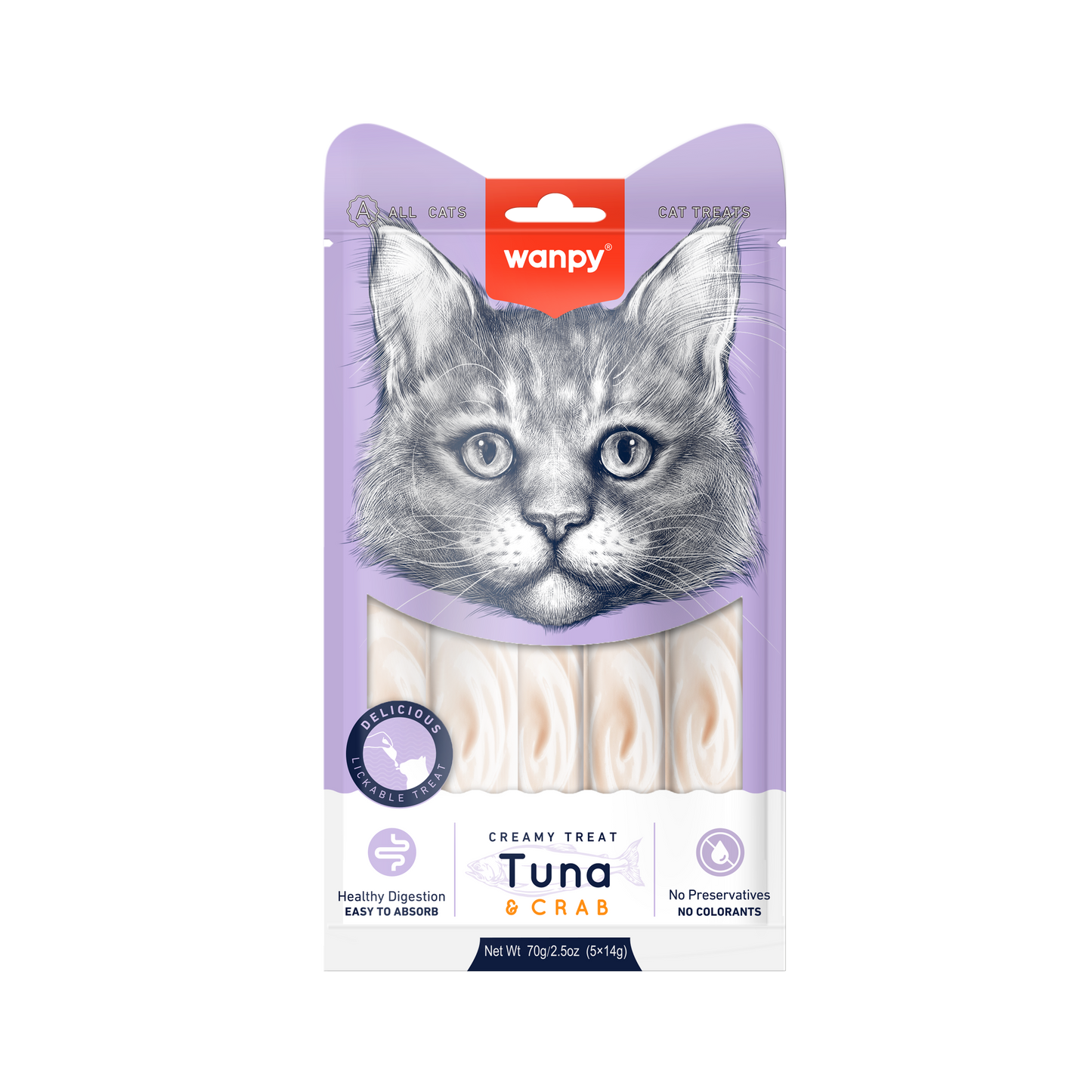 Kattensnack Creamy Treat Tuna & Crab | Wanpy