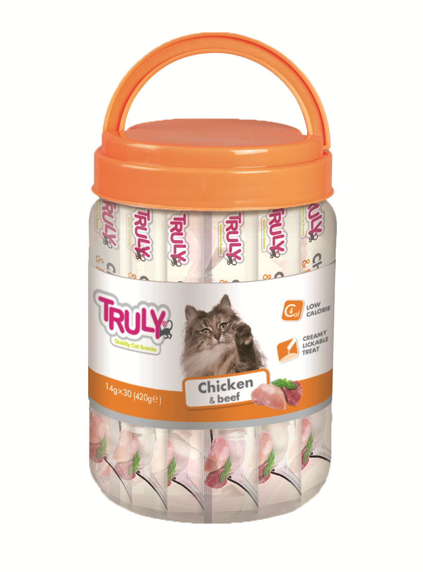 Kattensnack Kip & Rund Creamy Lickable Treat 420g | Truly